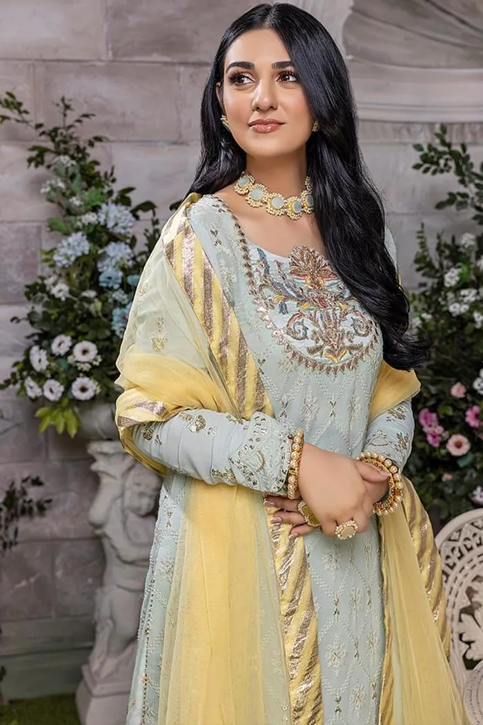 Nilofer Shahid - Aqua regalia - Khushiyon Kay Maukay Collection