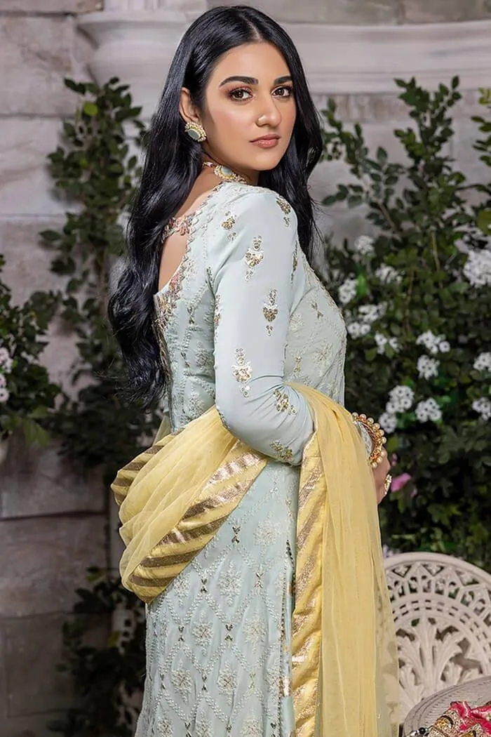 Nilofer Shahid - Aqua regalia - Khushiyon Kay Maukay Collection