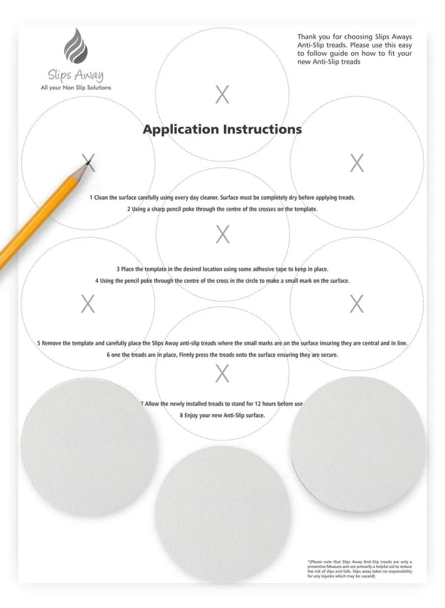Non Slip Bath & Shower Stickers – 10x Large White Discs