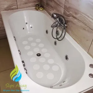 Non Slip Bath & Shower Stickers – 10x Large White Discs