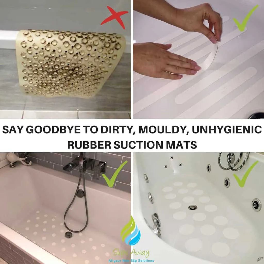 Non Slip Bath & Shower Stickers – 10x Large White Discs