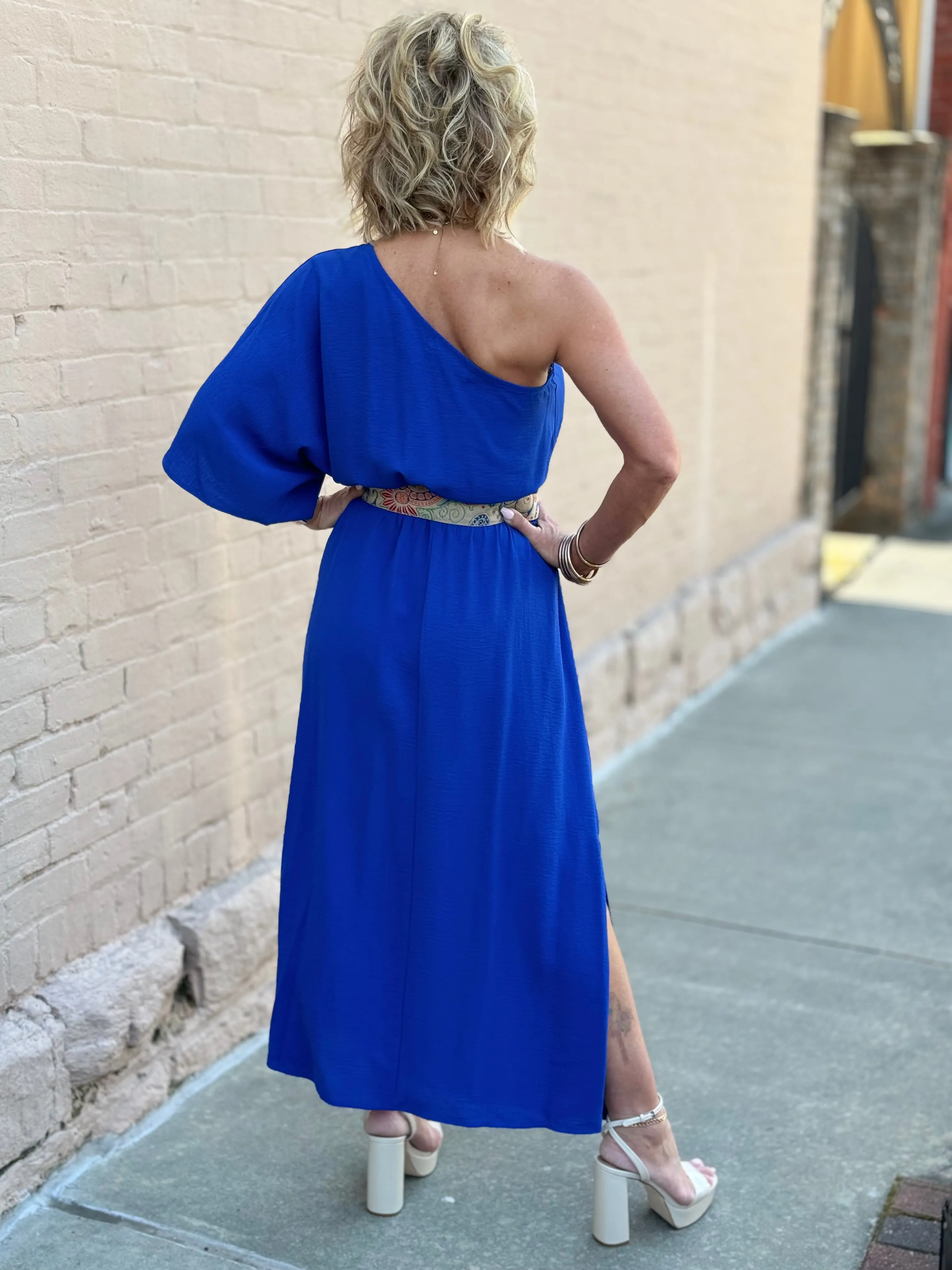 One Shoulder Maxi Dress