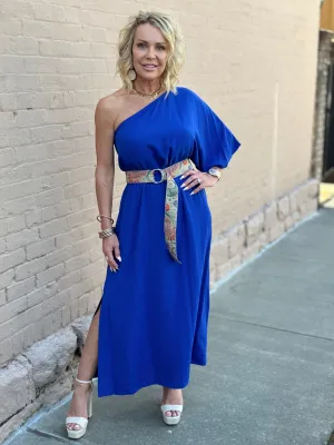 One Shoulder Maxi Dress