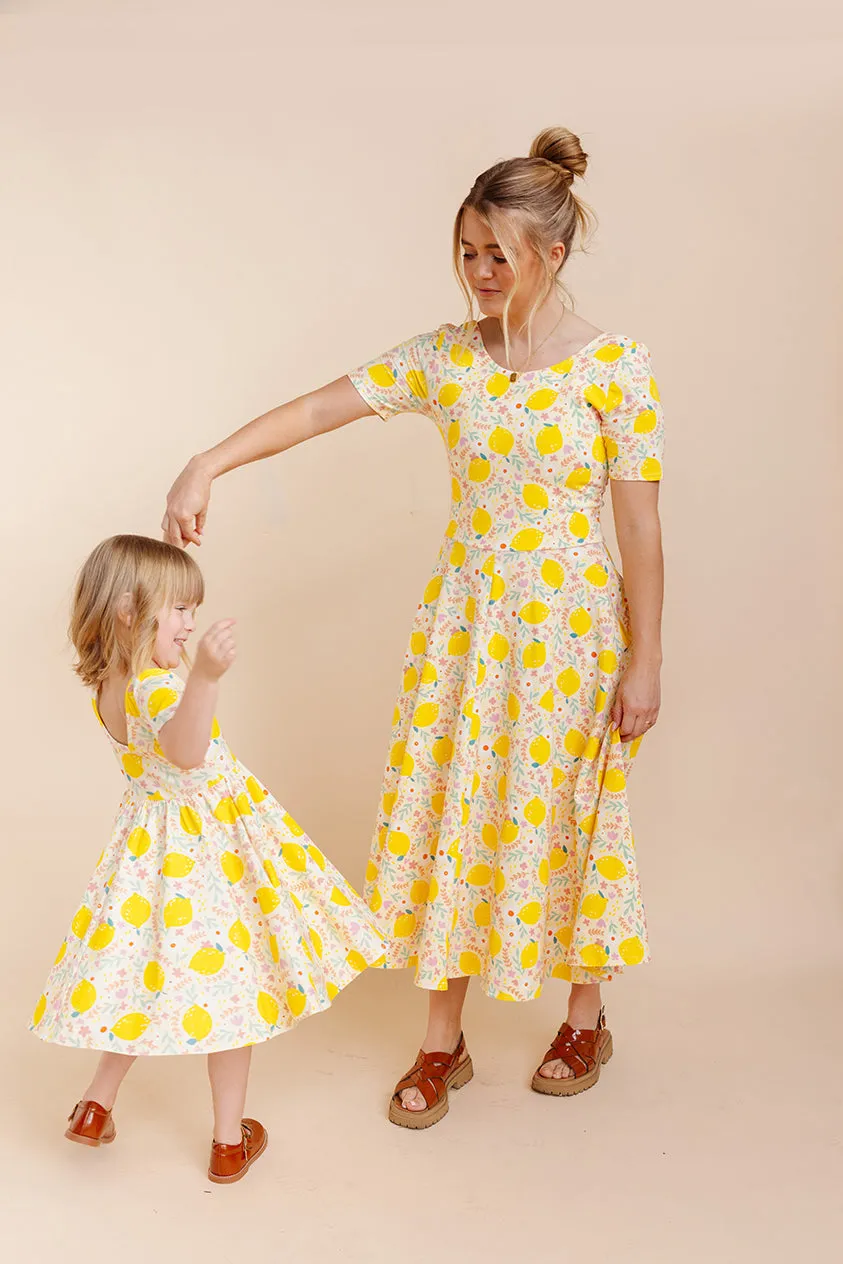 Organic Knit Ballet Dress (Women) - Lemon (FINAL SALE)