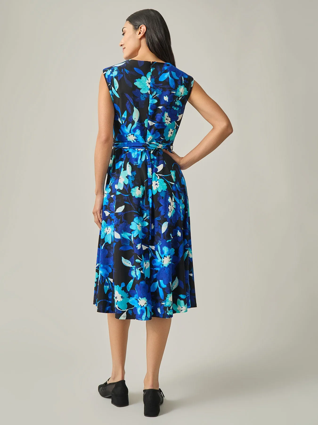 Petite Floral Flare Dress, Everyday Knit
