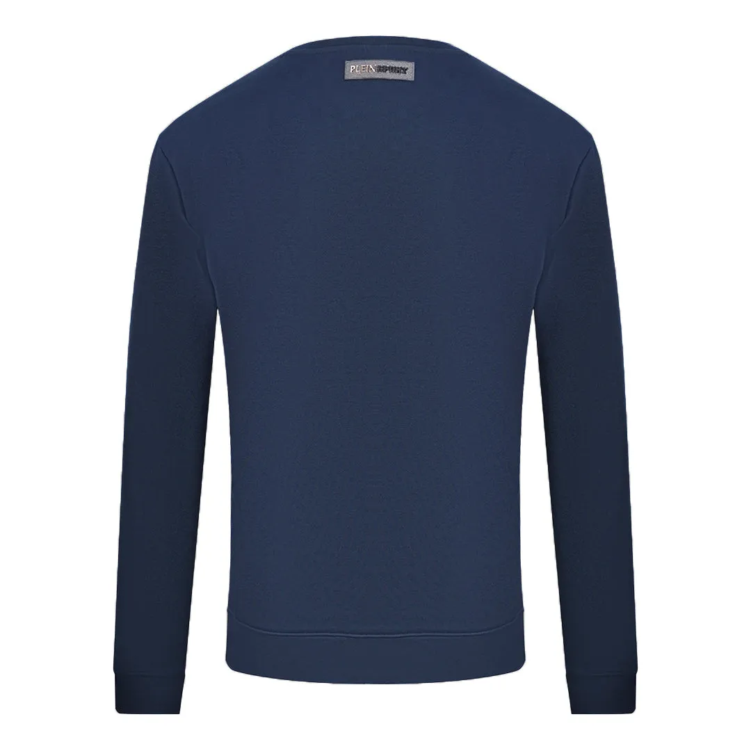 Philipp Plein Sport Circle Logo Navy Blue Jumper