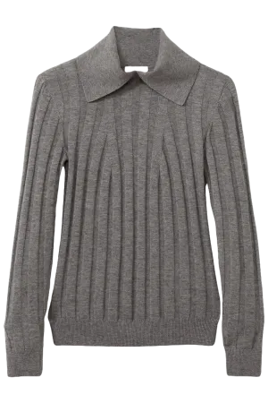 Ribbed Collared Jumper