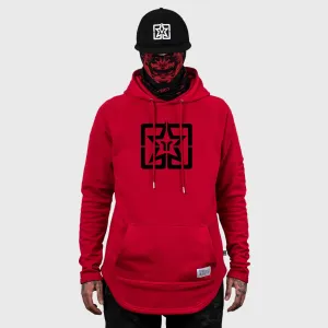 Ride Rich Emblem Scoop Pullover Hoodie {Red}