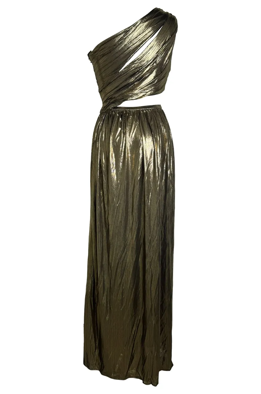 SANTORINI DRESS GOLD LUMINOUS