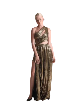SANTORINI DRESS GOLD LUMINOUS