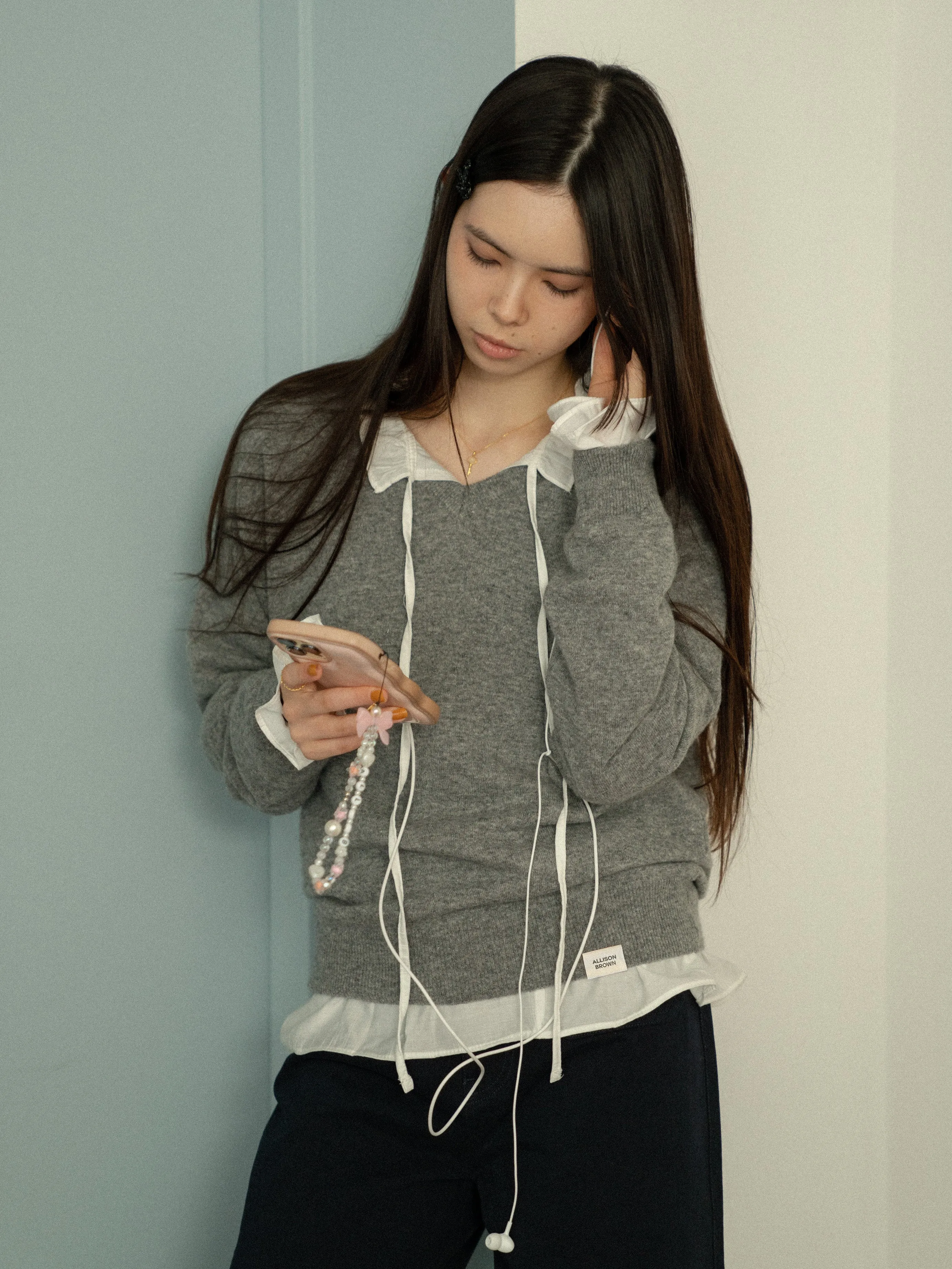 V-Neck Knit Top