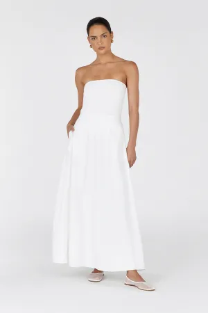 VERA OFF WHITE KNIT BANDEAU TOP