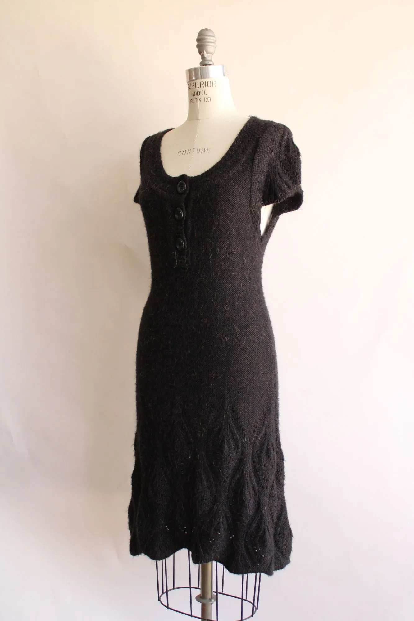 Vertigo Paris dress, black sweater dress, size L