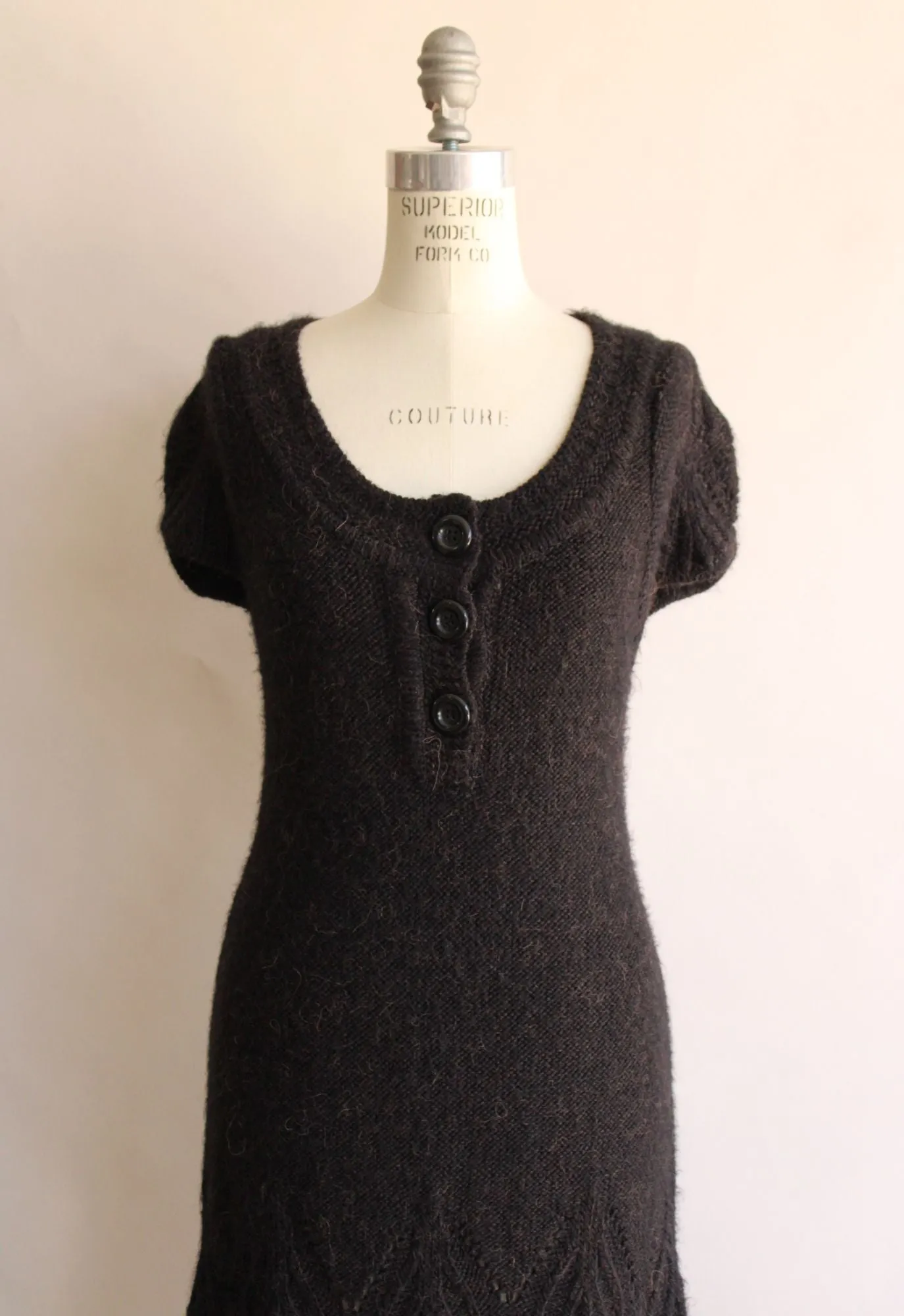 Vertigo Paris dress, black sweater dress, size L