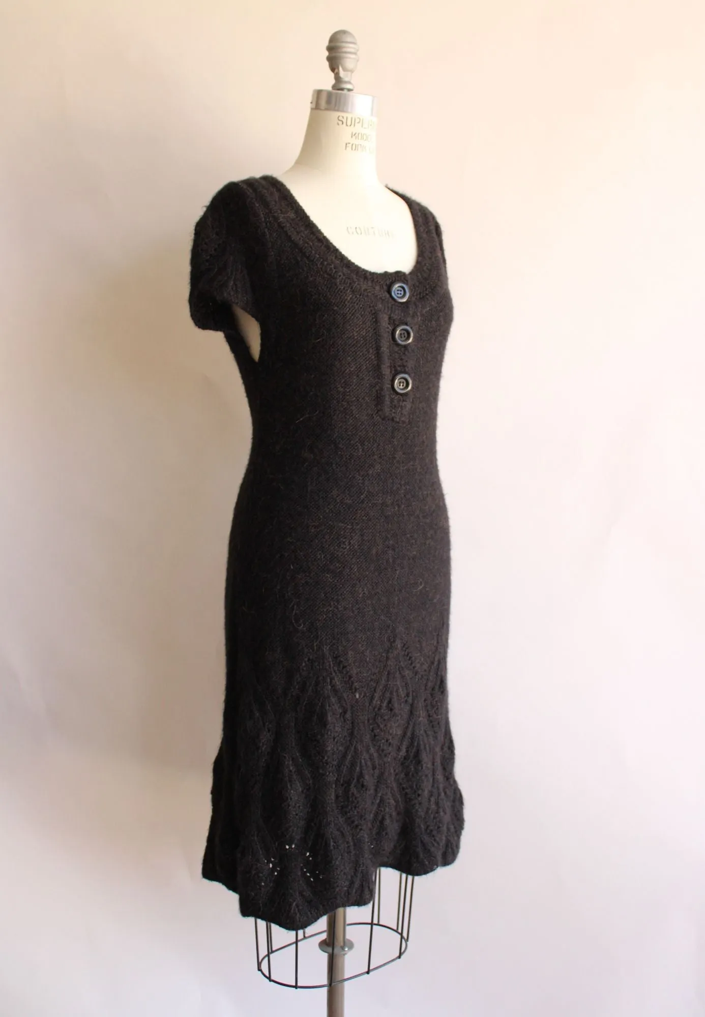 Vertigo Paris dress, black sweater dress, size L