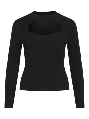 VINELLY Knit Top - Black