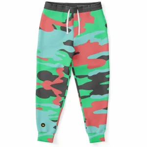 Watermelon Mint Eco-Poly Camo Unisex Joggers