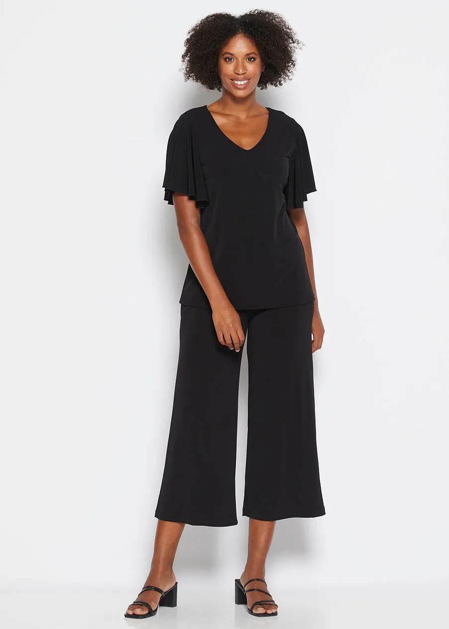 Wing Flutter Top in Black