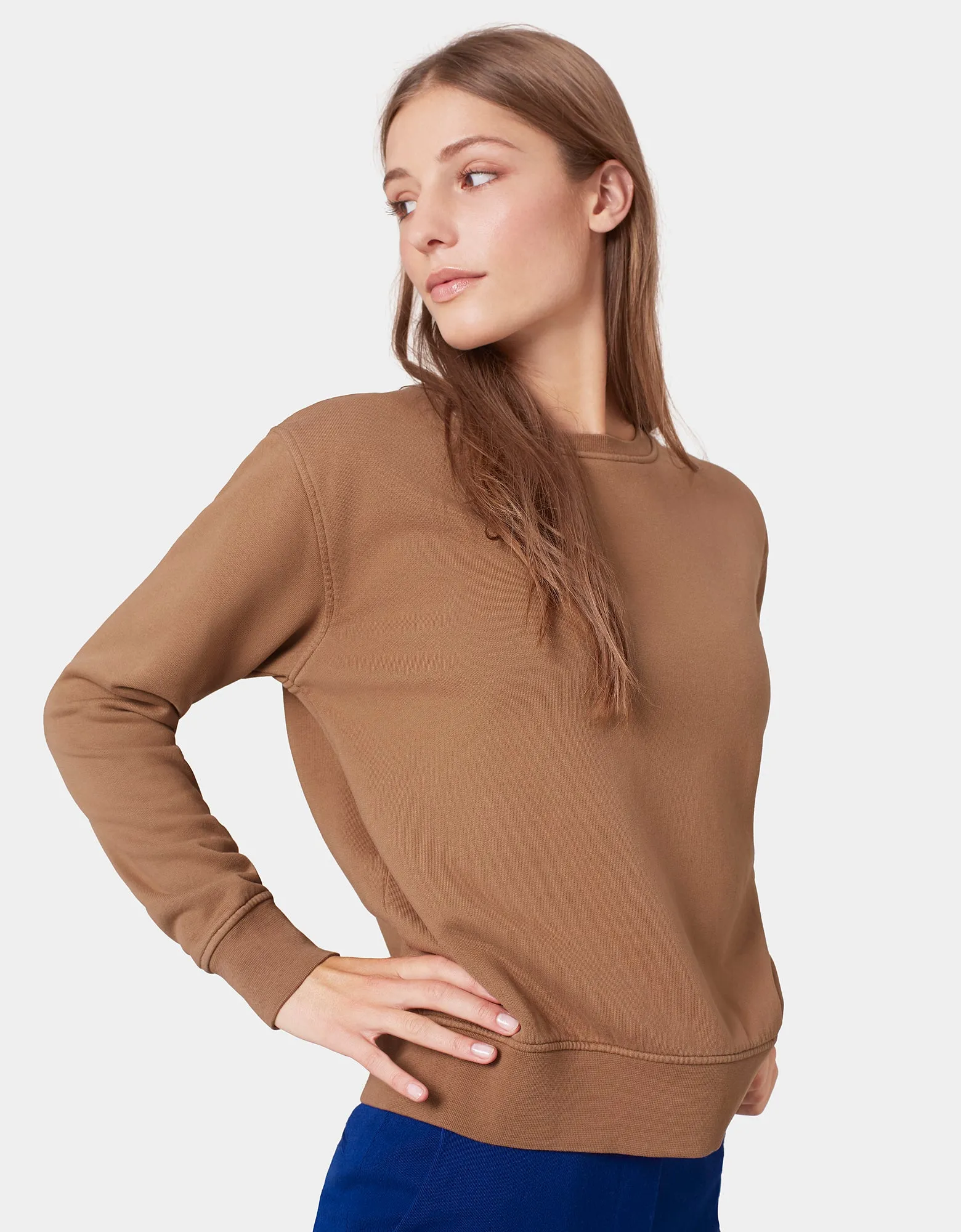 Women Classic Organic Crew - Powder Blue
