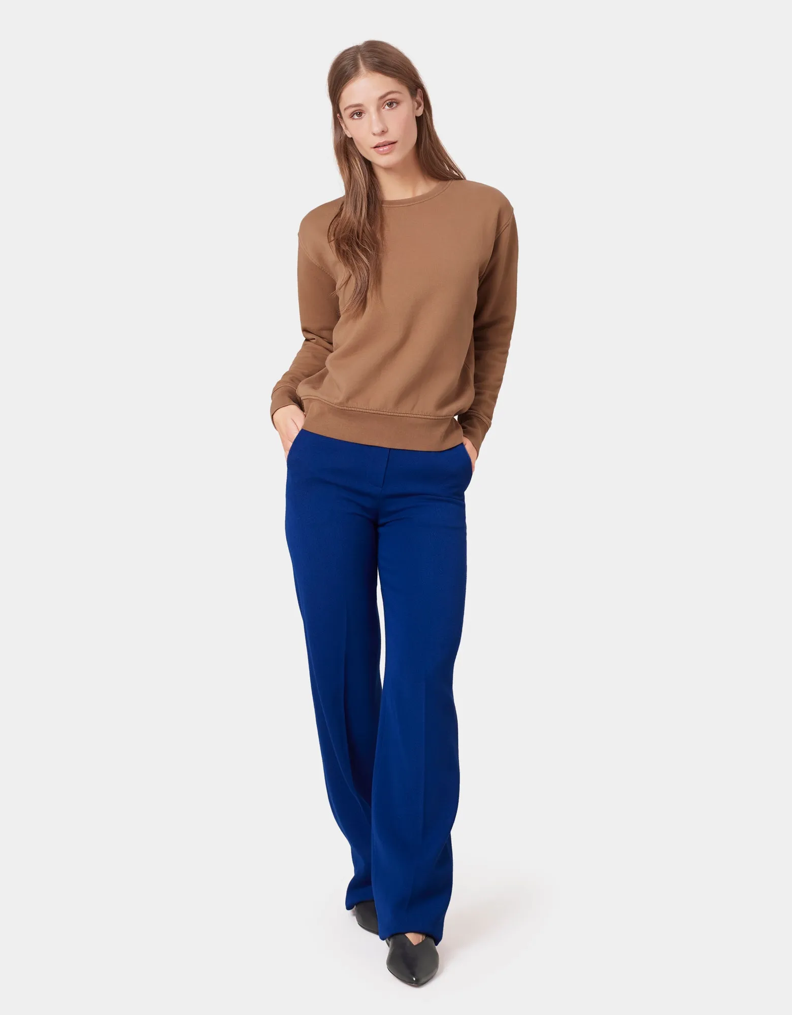 Women Classic Organic Crew - Powder Blue